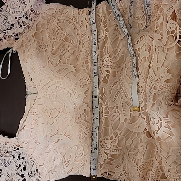 Lulu's Blush Pink Lace Midi Dress Size Xlarge 💜 - Picture 7 of 8